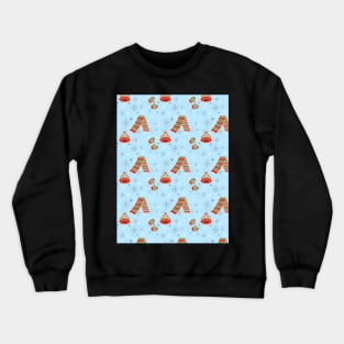 Cute winter clothes light blue Christmas pattern Crewneck Sweatshirt